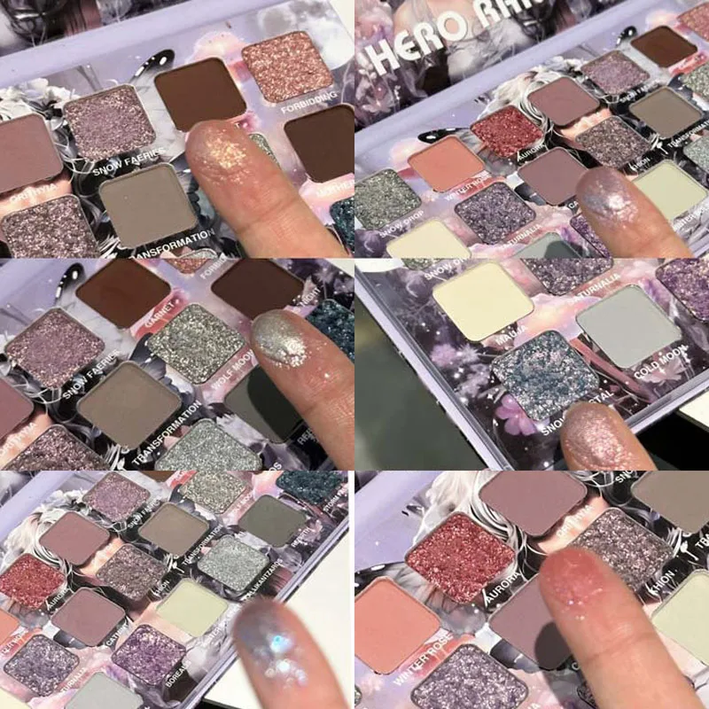 21 لون أرجواني ظلال العيون كونتور القرص ماتي لؤلؤة فلاش متعدد الوظائف طبيعي دائم مقاوم للماء ظلال العيون النساء ماكياج