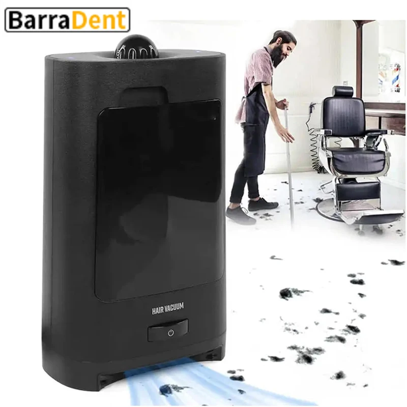1400W Professional Salon Hair Vacuum Cleaner with Automatic Sensor 2.7L Auto Suction for Barber Shop Pet Hair Black Trash Can