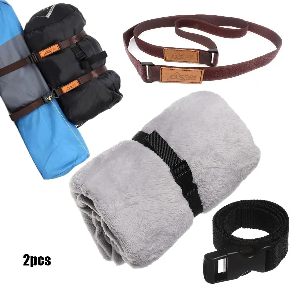 Sleeping Bag Tighten Bundle Rope Fastening Outdoor Camping Tool Baggage Strapping Belts Cargo Tie Belt Strap Travel Tied Kits