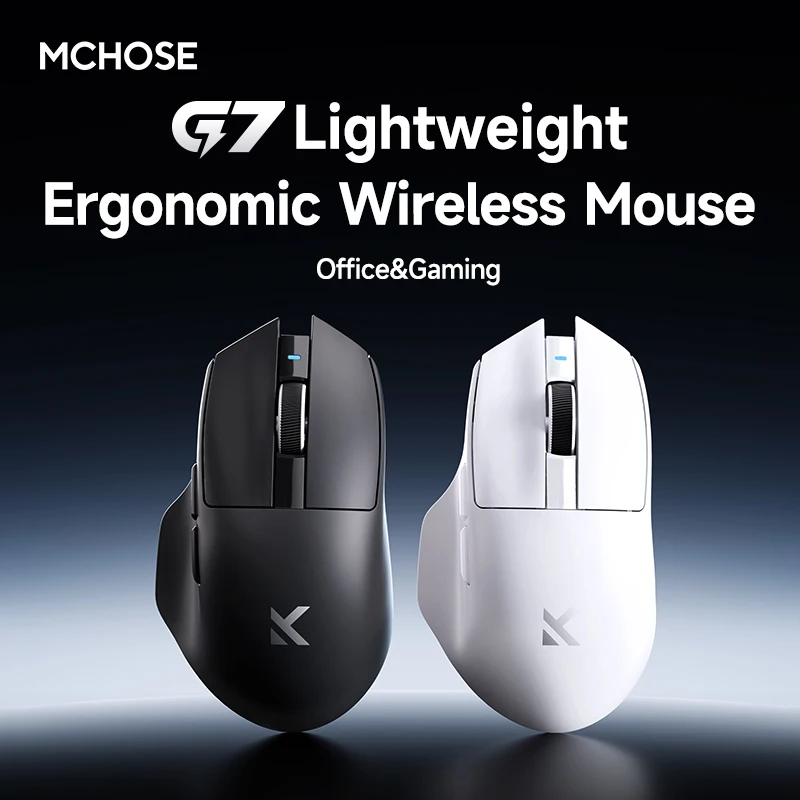 MCHOSE G7 Wireless Gaming Mouse: Ultra-Light, 800mAh, PAW3311 Sensor,Ergonomic for Large Hands, Office & eSports