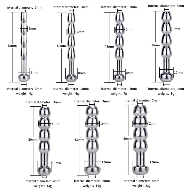 Men's Metal Hollow Urethral Dilator SM Urethra Stimulation Alternative Sex Adult Toy Masturbation Tool Sex Pleasure Accessories