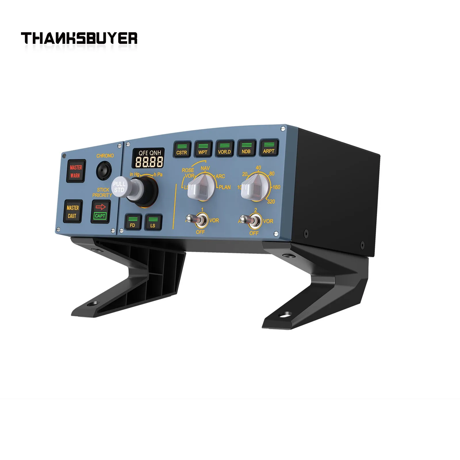 

WingFlex Compact A320 EFIS CUBE with Dual-Color LCD Warning Panel and Plug-and-Play USB Connectivity