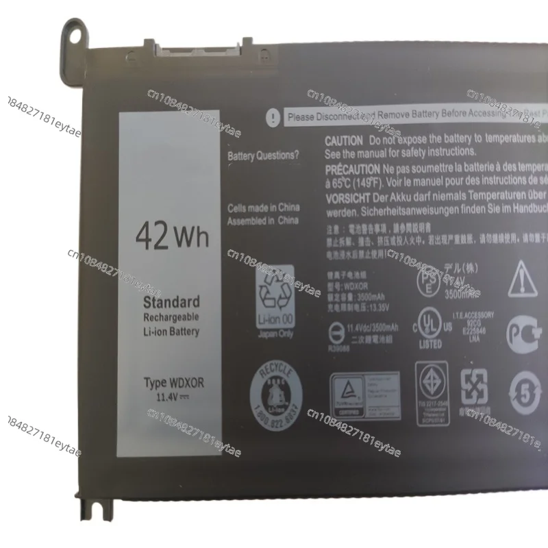 

New WDX0R WDXOR Battery For Dell Latitude 3488 3580 Inspiron Vostro 13 15 5379 5471 5565 5468 5567 5568 5570 5575 5579 7368 7560