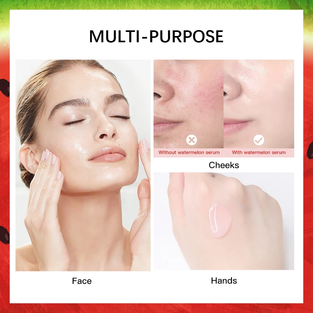 Make-up For Women Watermelon Niacinamide Serum Makeup Primer Cream Lightweight Facial Serum & Priming Liquid Brightner