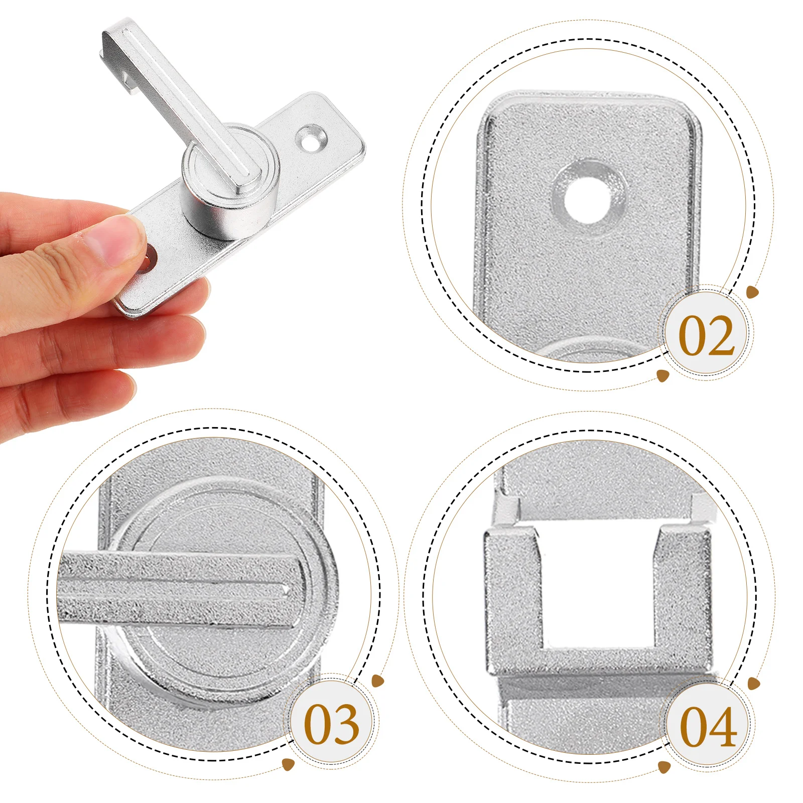 

Sliding Barn Door Latch Heavy Duty 180 Degree Metal Lock for Garage Bathroom Stall Cabinet Hardware Security Door Lock