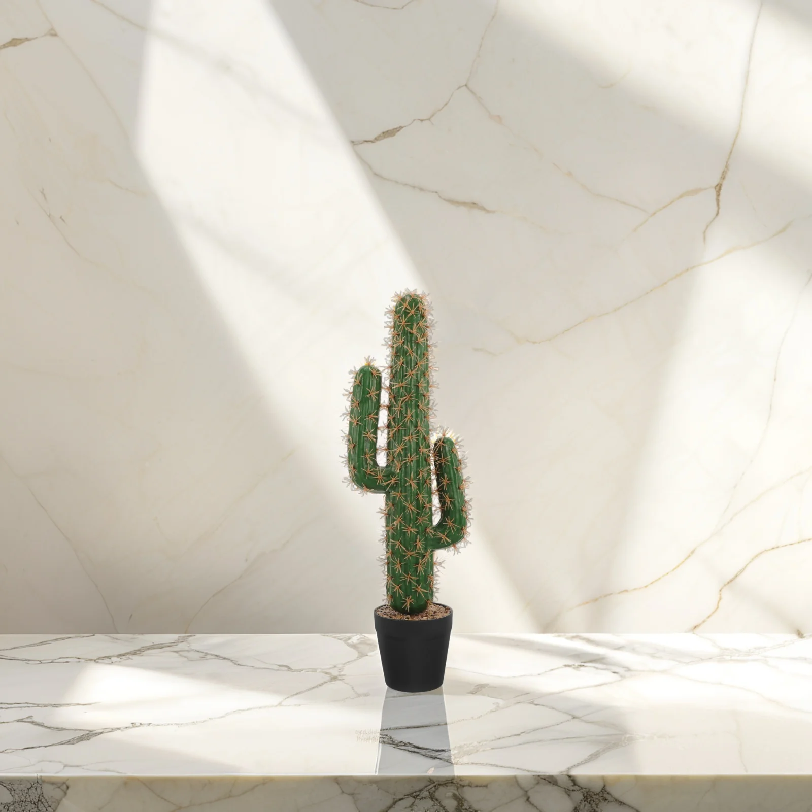 

Artificial Saguaro Cactus Large Simulation Potted Plant Fake Bonsai Ornament for Home Garden Office Decoration