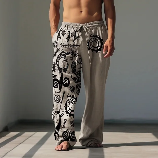 Loose Pants Personalized Retro 2024 Wide Leg Pants Animal Print New Seasonal Men's Casual Floor Mop Pants WR6