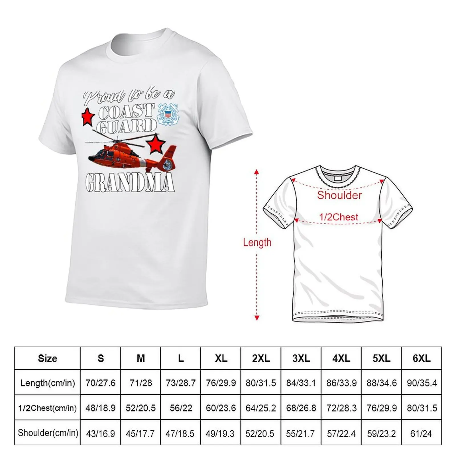 Proud To Be A Coast Guard Grandma T-Shirt man tshirt black cotton t-shirt plain for man package T-Shirt