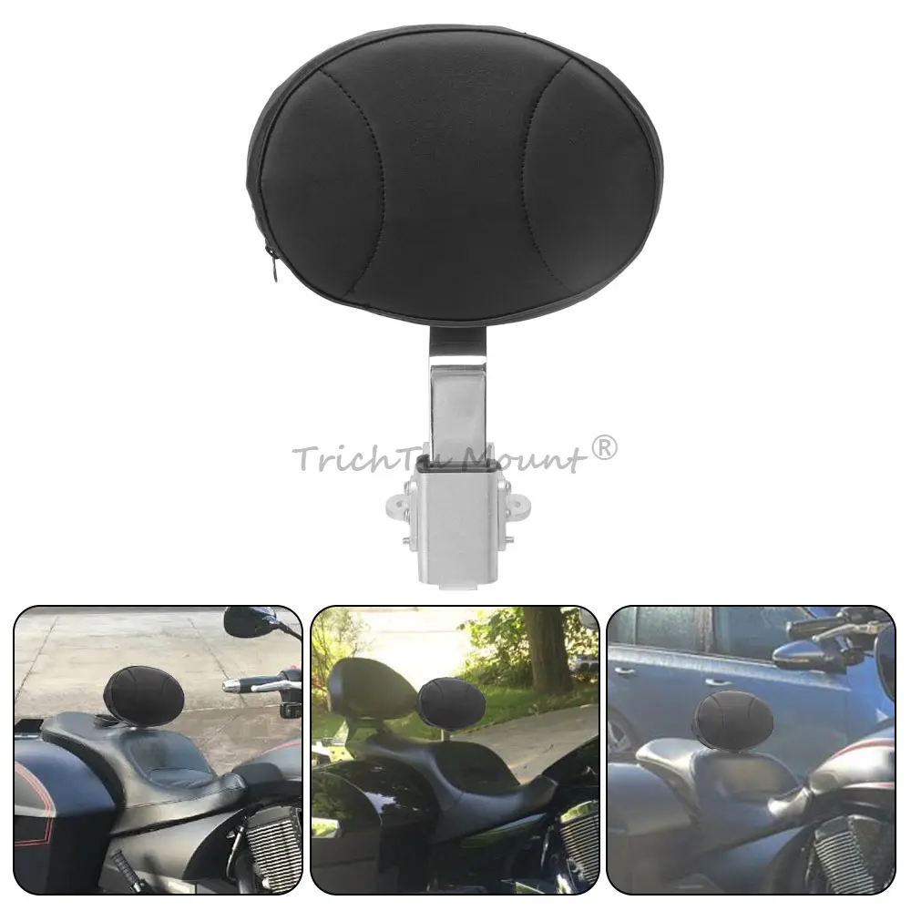 Motorcycle Adjustable Rider Backrest With Mounting Kit Sissy Bar Backrest Fits for Victory 2012-2017 Motorcycle Seat Backrest