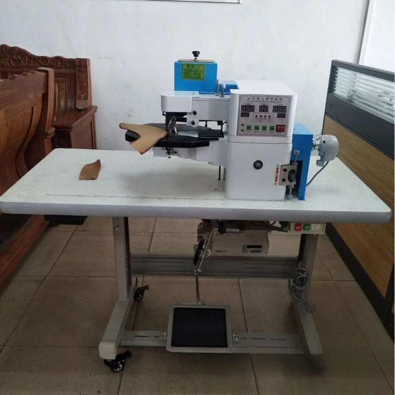 Automatic gluing folding machine is suitable for footwear, leather bags, mobile phone covers, hot melt adhesive automatic gluing