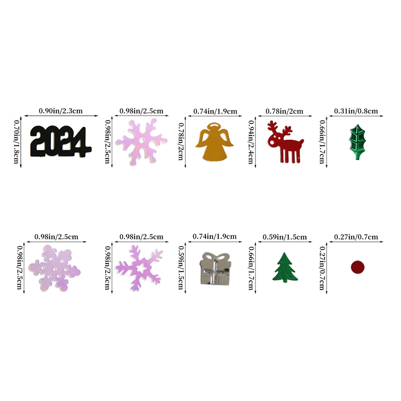 

1Set Happy New Year Confetti Christmas Party Supplies Table Decorations Festive Snowflake Scatters 2024 Christmas Confetti