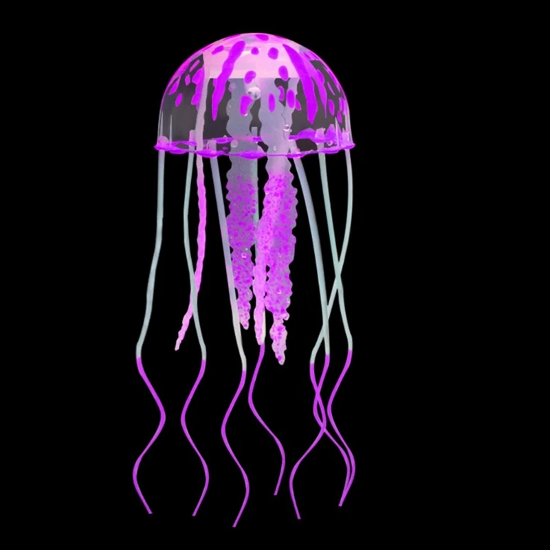 4xFluorescence Jellyfish Aquarium Decorations for Large Small FishTank