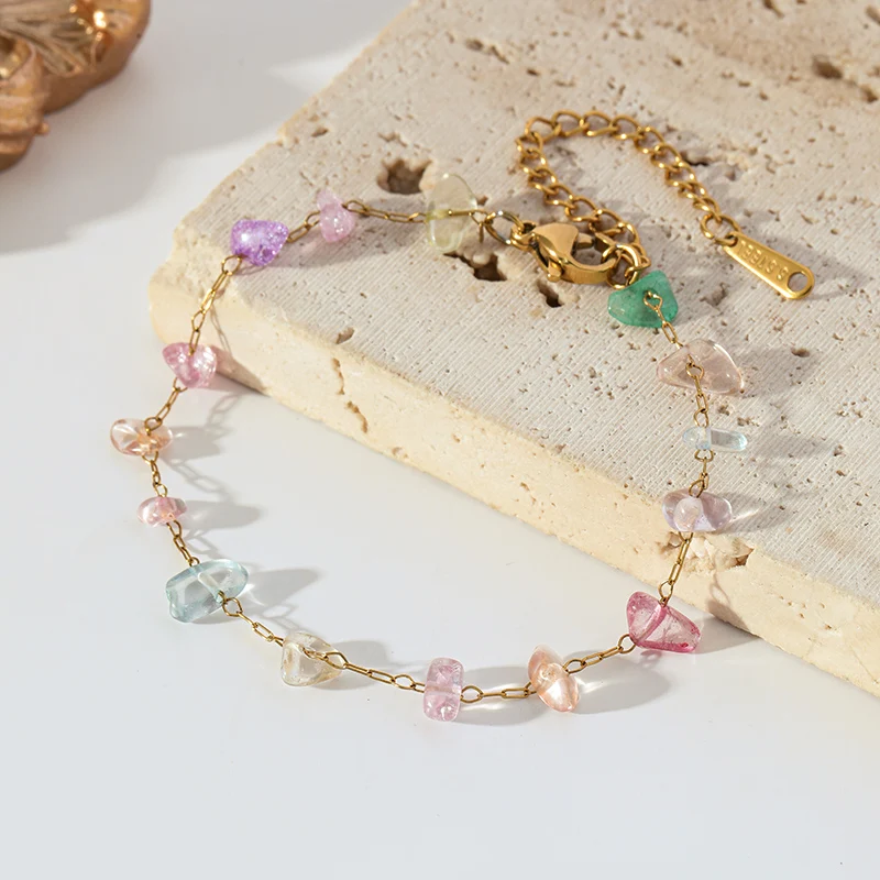 EILIECK 316L Edelstahl Rosa Kristall Zirkon Halskette Armband Set für Damen Trendige Halskette Wasserdichter Schmuck Damengeschenk – Detail 19