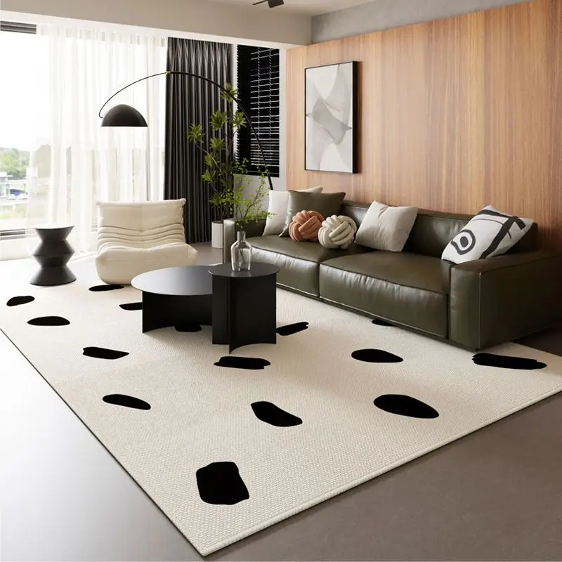 Wabi-Sabi Style Living Room Rug, Durable and Non-Slip Sofa and Coffee Table Rug, Bedroom Decorative Area Rug