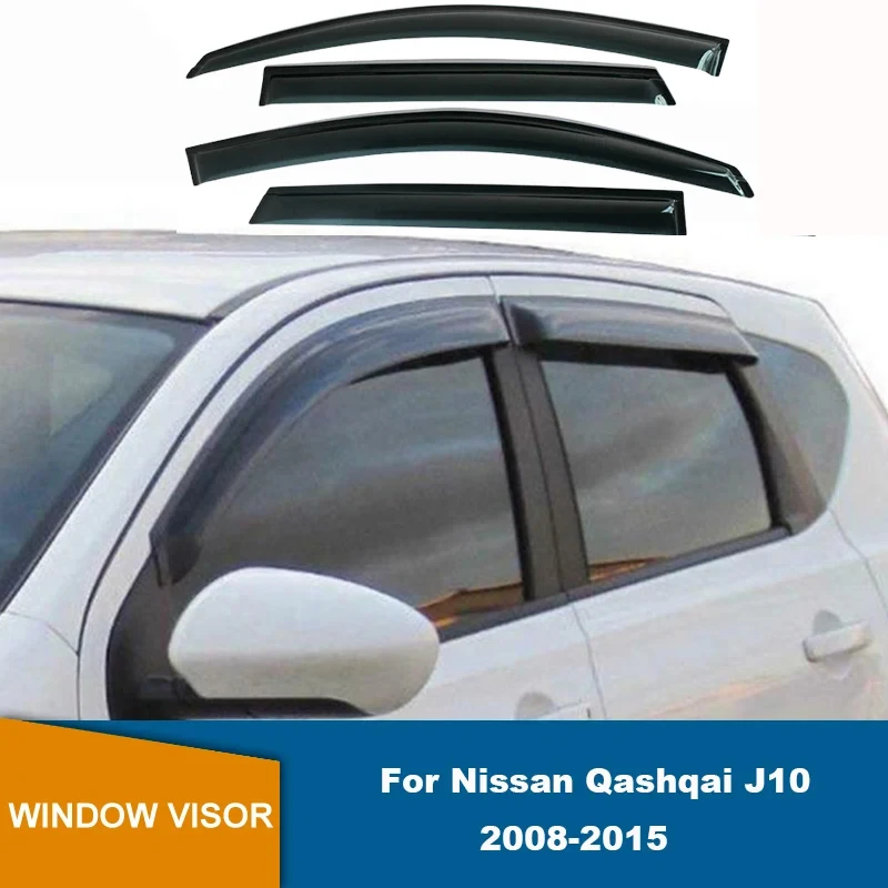 

Window Visor For Nissan Qashqai J10 2008 2009 2010 2011 2012 2013 2014 2015 Car Windows Rain Shelter Shield Window Deflector