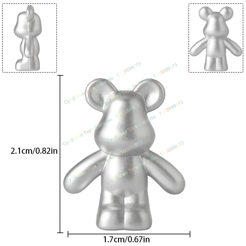 DF1001-1008 만화 시리즈 작은 곰 컬러 액션 피규어 크리 에이 티브 액세서리 모델 벽돌 어린이 장난감 생일 선물