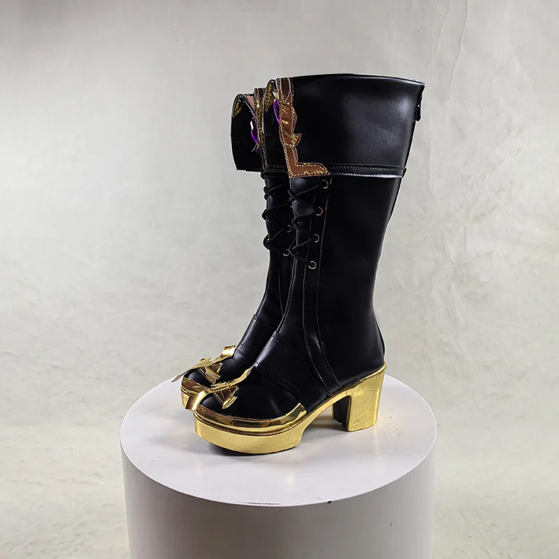 Yu コスプレストア モンテ・クリスト伯の伯爵 コスプレ靴 ハロウィン制服パーティー カスタマイズされた男の子と女の子用合成皮革靴