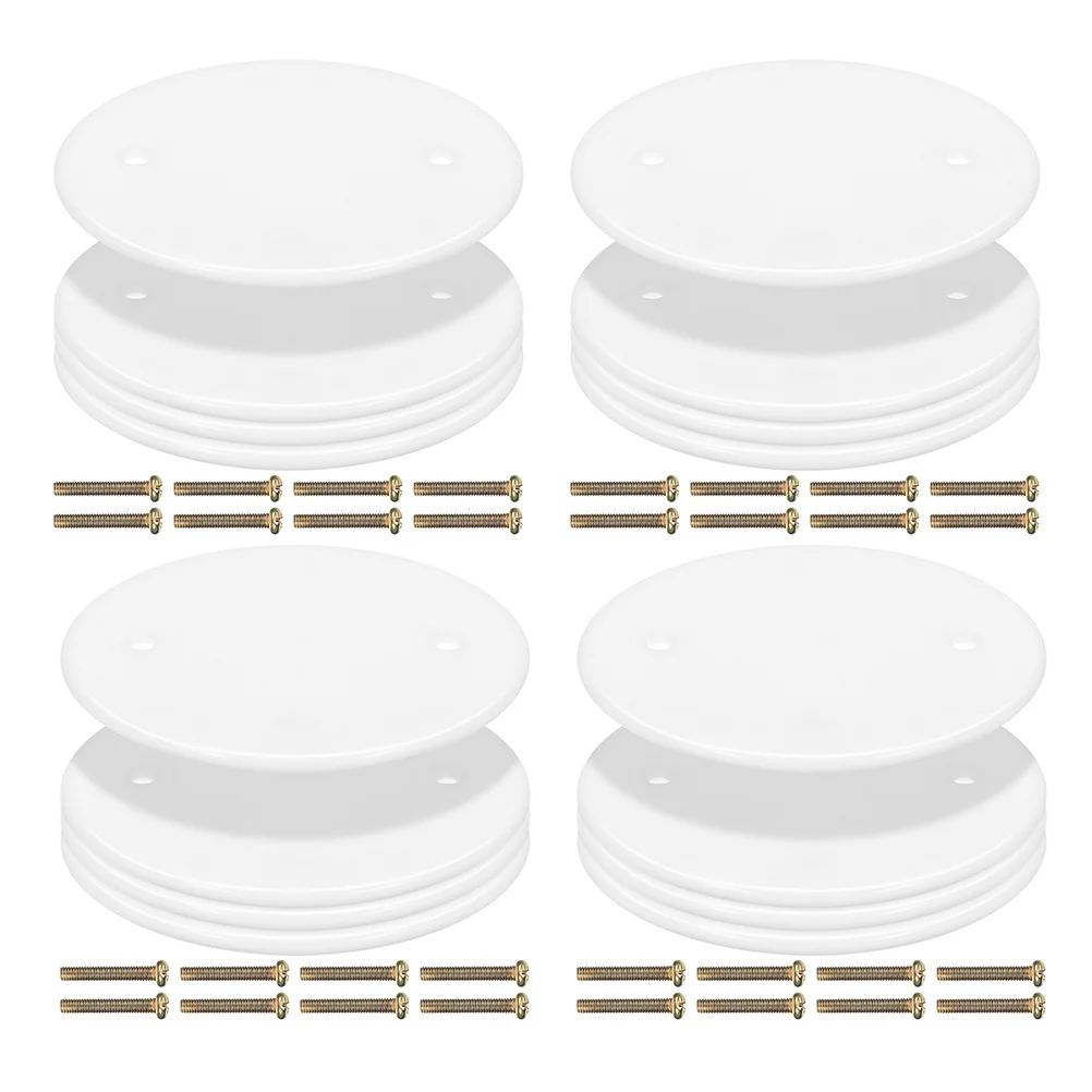 

20Pcs Round Ceiling Electrical Cover Plates Plastic Ceiling Hole Covers Blanking Plates for Outlet Protection Home Office Use
