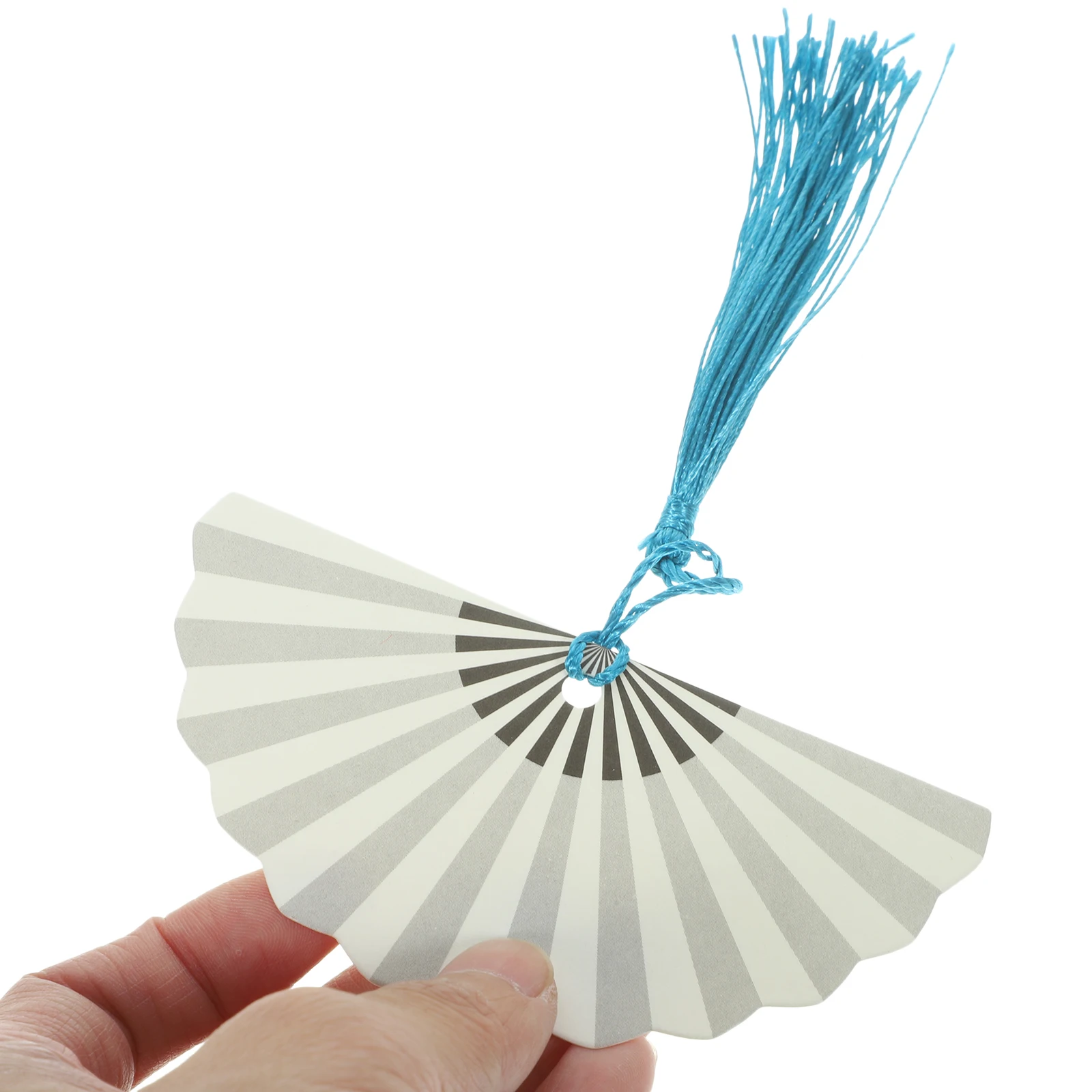 

25 Blank Fan Paper Blank Bookmark Bookmarks 350g Cardstock DIY Material Unpainted Tags Tassel for Students Christmas Gifts