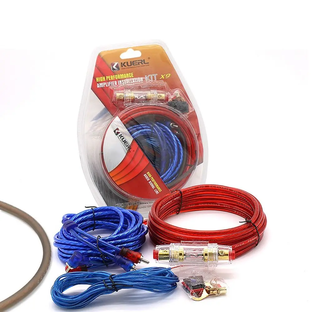 

4m Car Audio Power Line Universal 60AMP Fuse Holder AMP Wiring 10GA Vehicle Modification Parts Wire Cable Kit Car Accessory