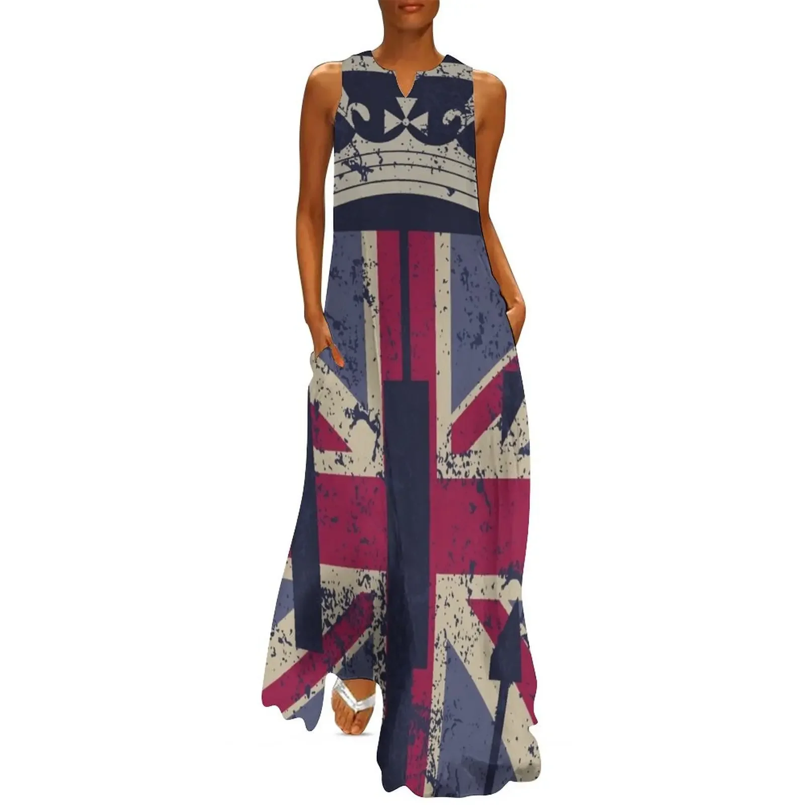 

England UK Union Jack Long Dress Dress woman wedding guest dress 2025