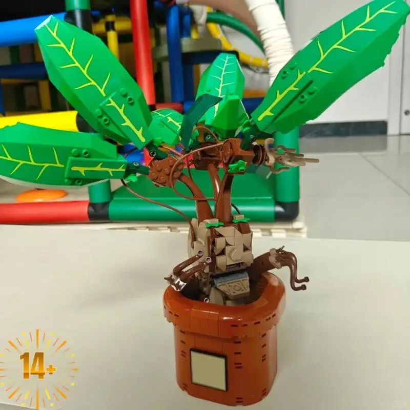 سلسلة أفلام شعبية جديدة مانديلا جراس بونساي اللبنات الحلي لهواة الجمع أو إرسال هدايا صديق متوافق 76433