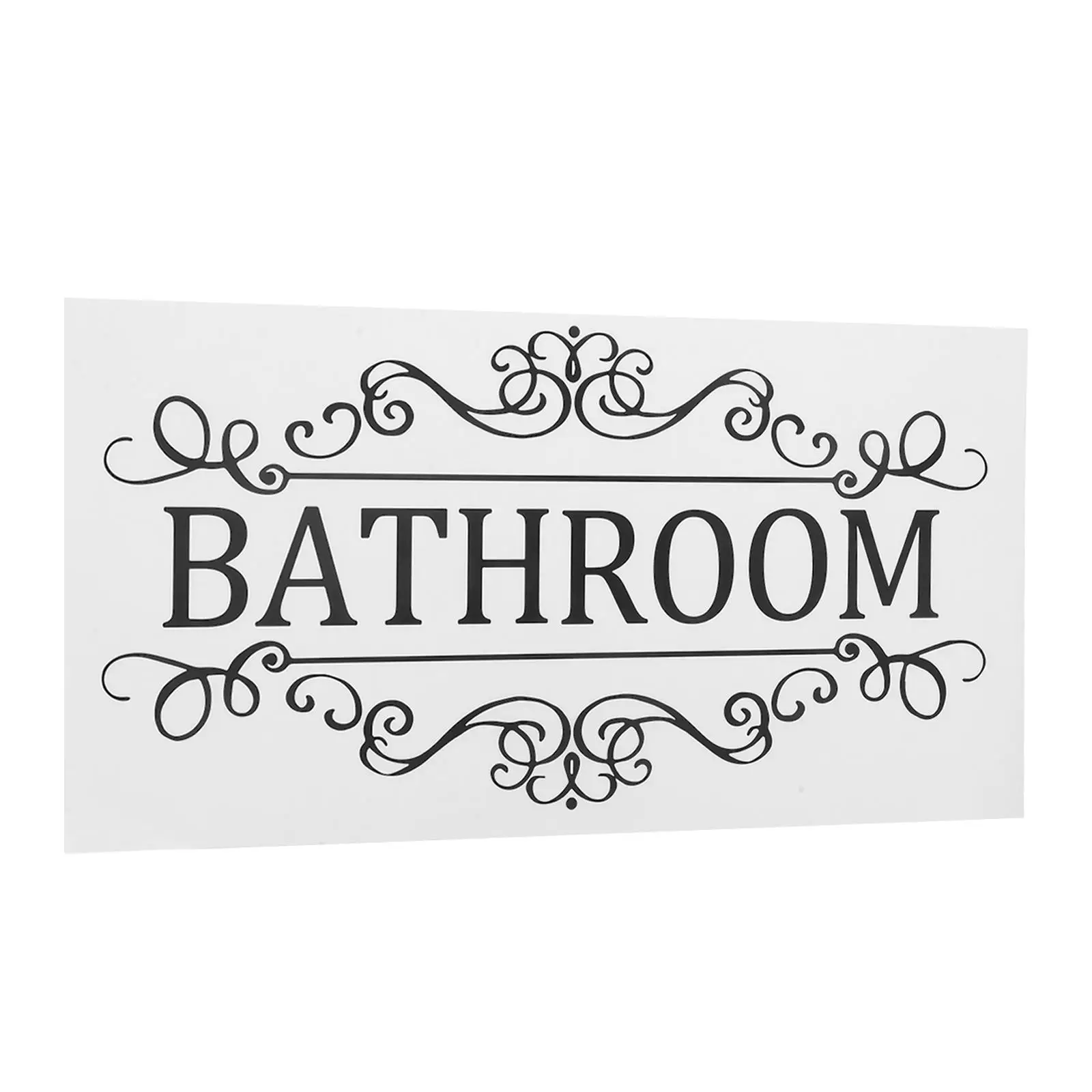 Bathroom Decorative Stickers Waterproof Removable Black Child Restroom Business Door Signs Wall Decor Easy Clean Clear Visible