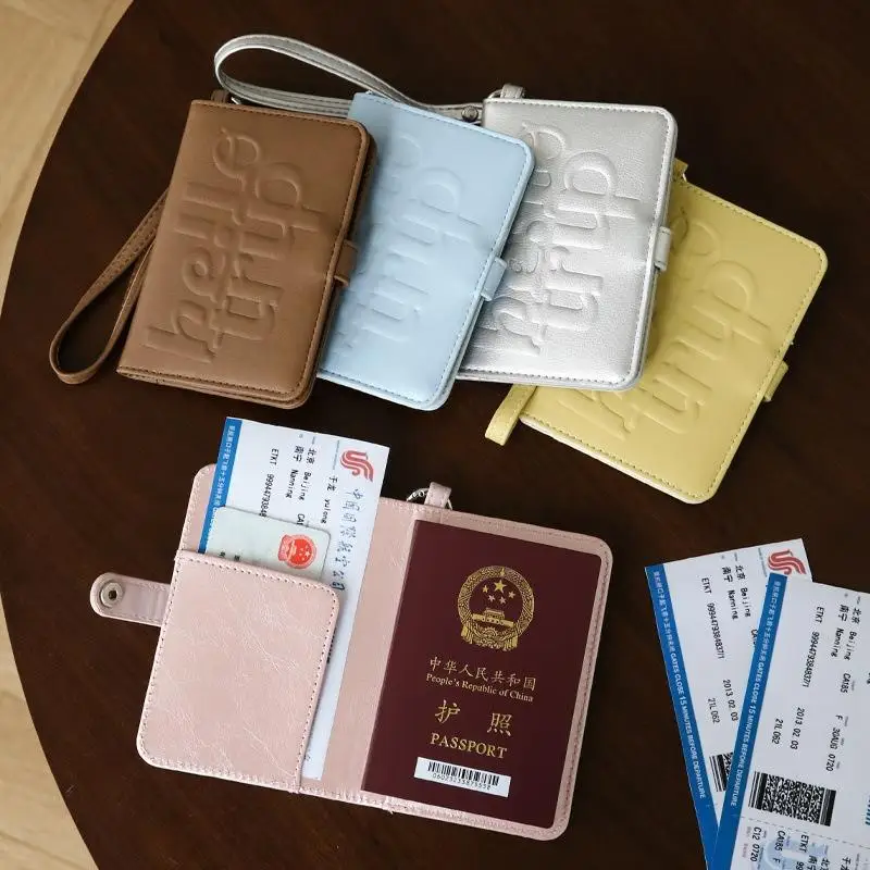 

600D Oxford Passport Holder ID Cover Travel Accessories Portable Bank Card Passport Women Business Wallet Case Ticket Clip