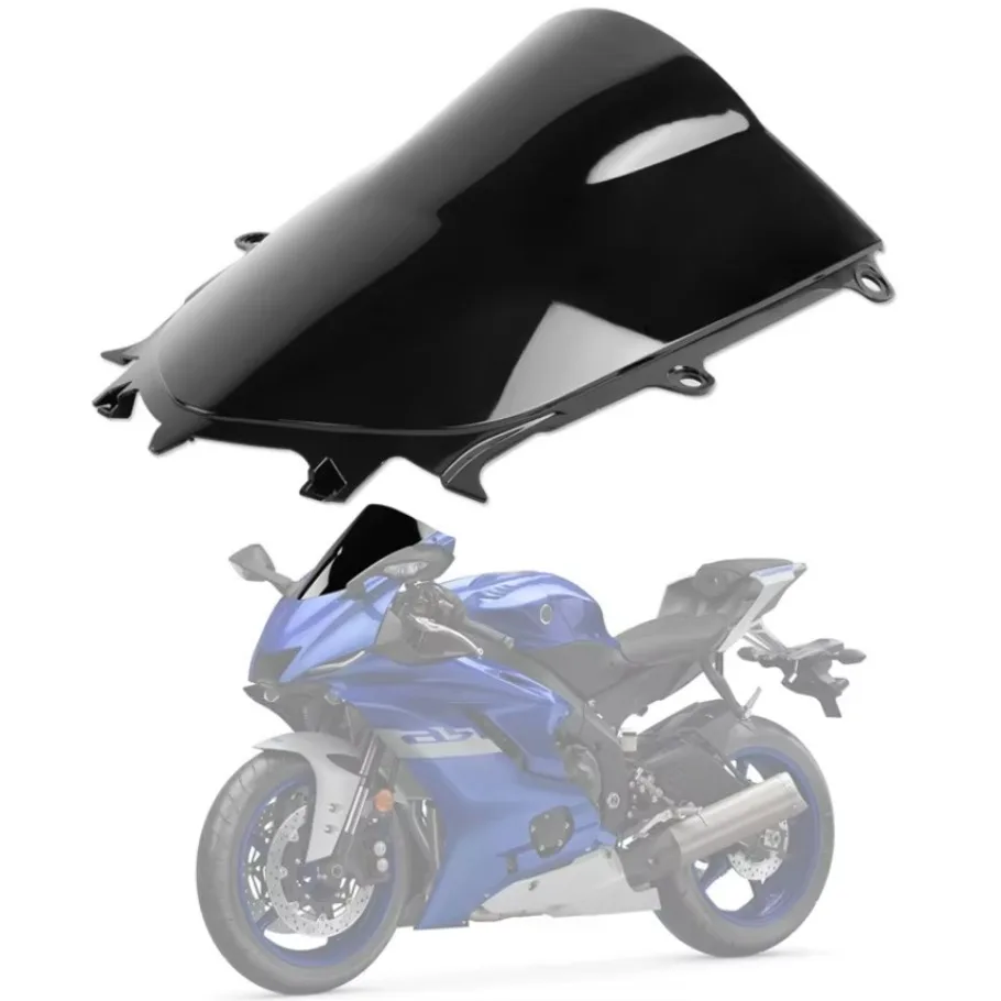 1PCMotorcycle Front Windshield Windscreen Screen Accessories Motos Fits For Yamaha  YZF R6 YZFR6  2017-2021 and R7 2021 2022