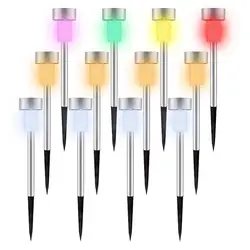 12Pack Solar Garden Light Outdoor Lawn Lamp Lantern Waterproof Landscape Lighting Pathway Yard Lawn Garden Decoration