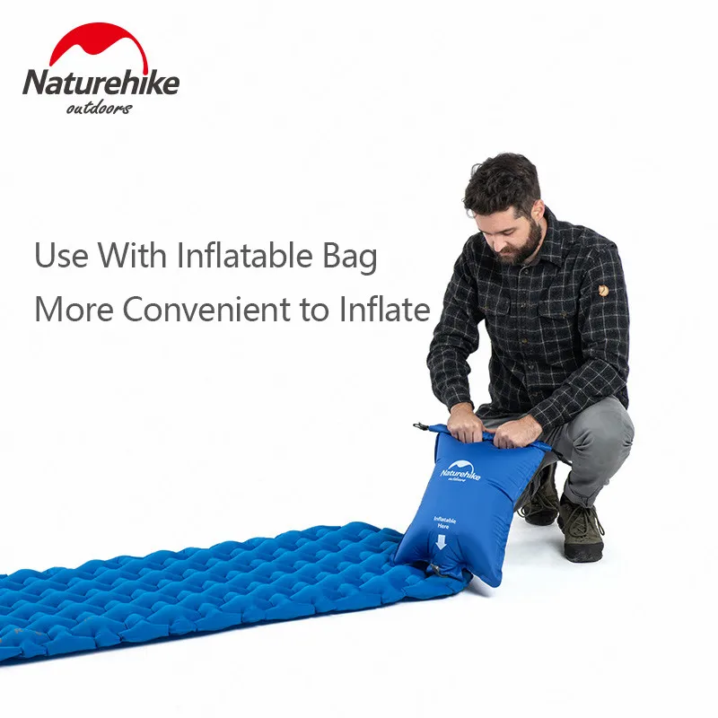 Naturehike Outdoor Camping Mat Inflatable Bag Inflatable Tent Sleeping Pad Ultralight Portable Hiking Air Mattress Picnic Pad