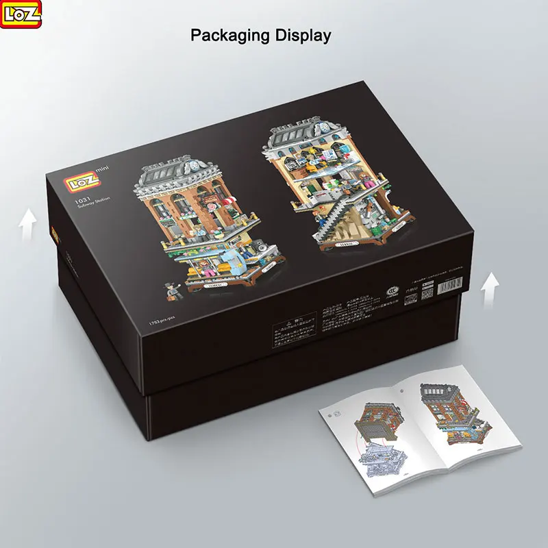 1753PCS LOZ Building Block Originality MINI Subway Station Assembly Street View Model Decoration Game Children\'s Toys Girl Gift