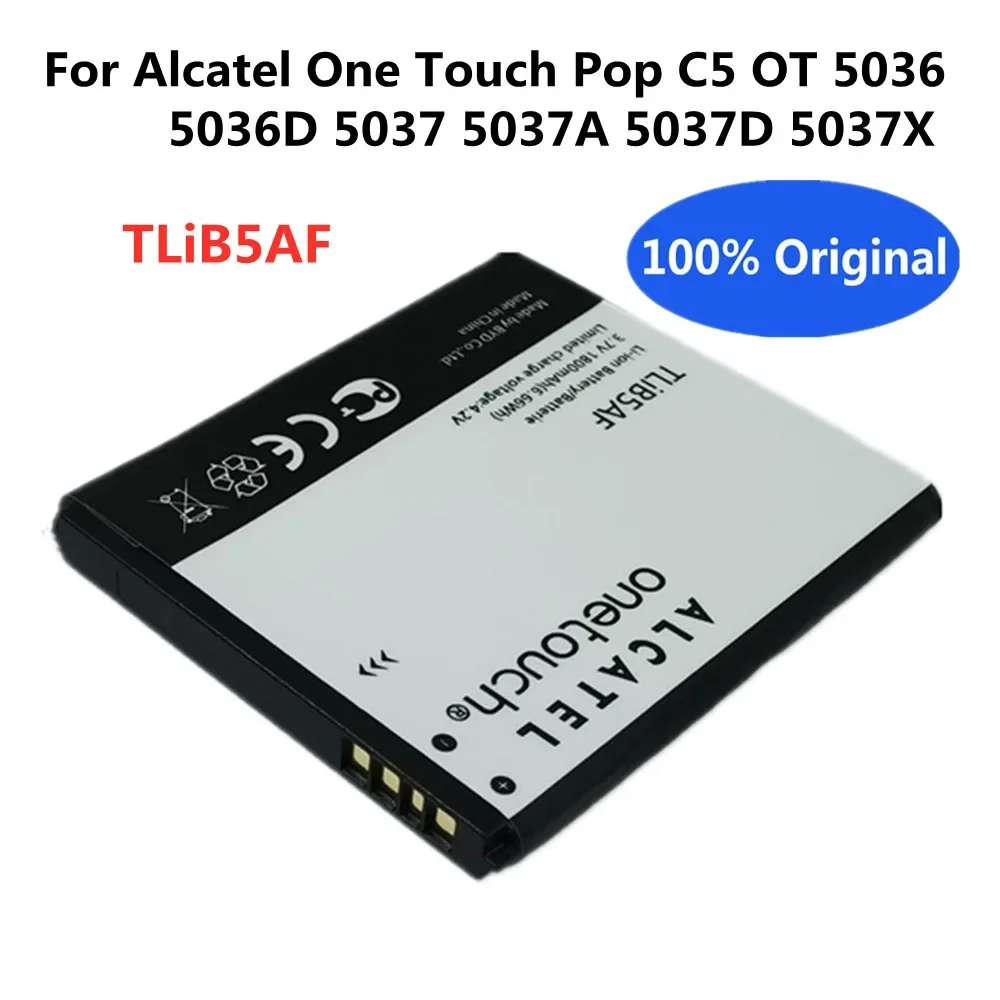 1800mAh TLiB5AF Battery For Alcatel One Touch Pop C5 997D OT 5305 5036 5036D 5037 5037D 5037A 5037X Phone Batteries