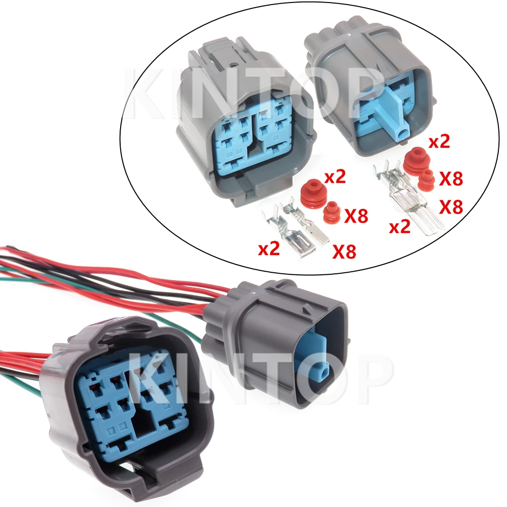 1 Set 10 Pins Auto Composite Connector With Cable 6189-0555 6181-0381 6918-1267 AC AssemblyCar Waterproof Wiring Terminal Socket