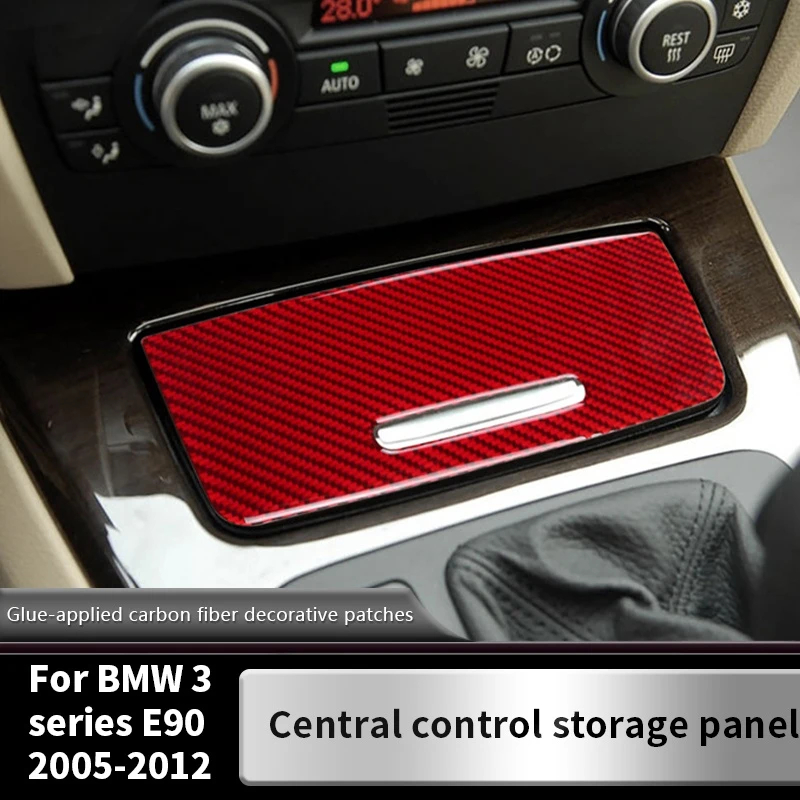 

For BWM 3 series E90 2009 -2021 Automobile interior Central control panel with epoxy resin carbon fiber decorative patches