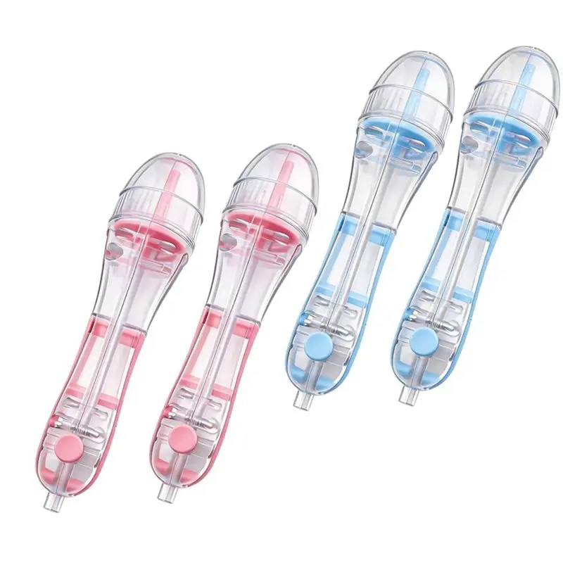 AT82-For Holiday For Home DIY Decor 4 PCS 2.6Mm Fuse Beads Pen, Pink And Blue Pen Bead Dispenser For Family Fun Projects