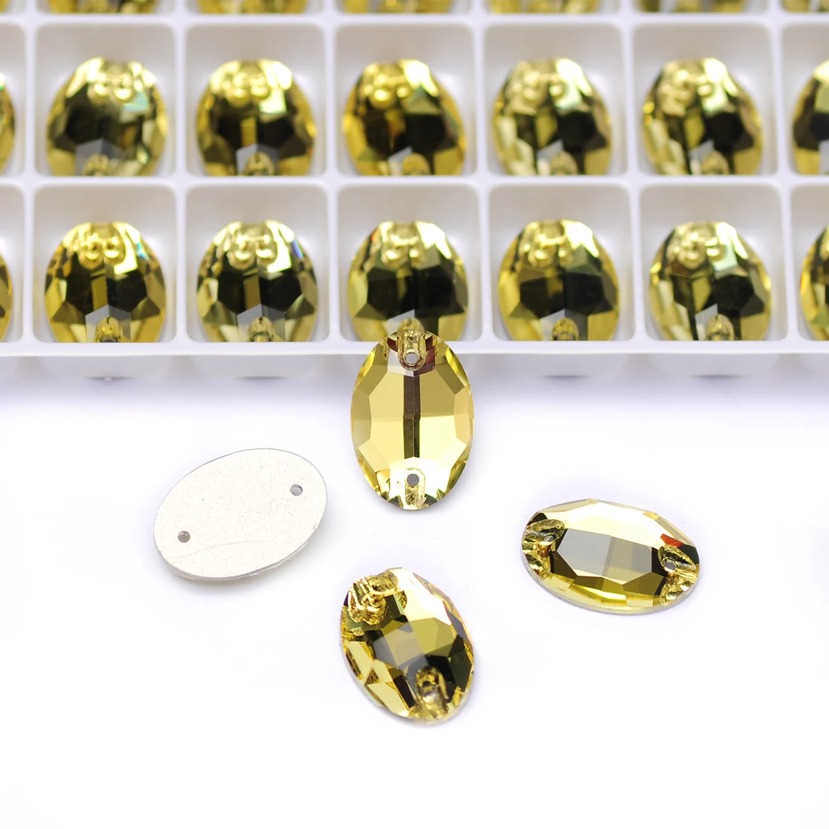 YANRUO 3210 Ovale Aufnähsteine Glas-Strasssteine AAAAA-Qualität Näh-Strass für Strass-Applikationen auf Kleidern und Kleidungsstücken – Detail 18