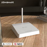 Zemismart Matter Zigbee Gateway with Antenna Smart Home Hub Bridge Works with Tuya App Homekit Google Home App Smartthings App