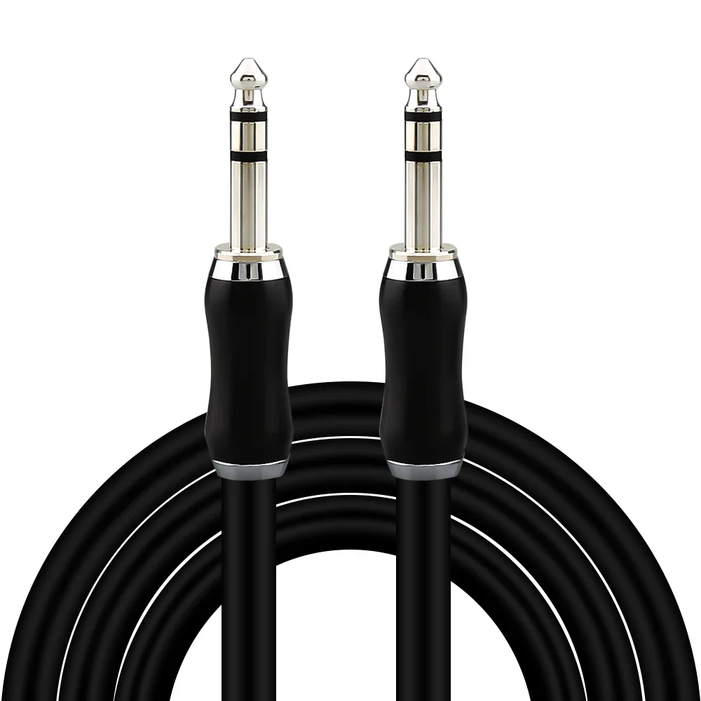 WH807 сандаловое дерево 6,35 Палисандр Серебряное покрытие 6,35 Стерео моно 6,5 мм Мужская розетка Проводной разъем Микрофон