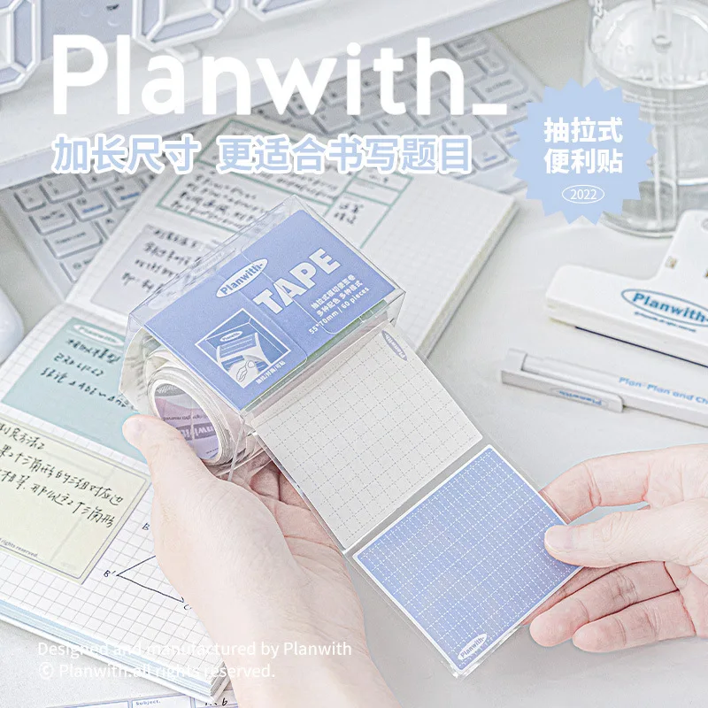 RosyPosy TAPE Note Sticker Dual-purpose Note-taking Small Helper Pull Type Reel Memo Book Office Accessories Sticky Notes