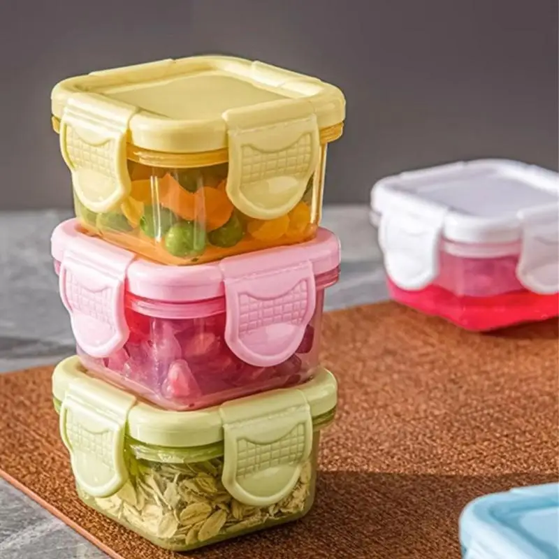 

Storage Containers 60ml Dispenser Freezer Container Sealed Box Kids Snacks Box Leakproof Storage Box