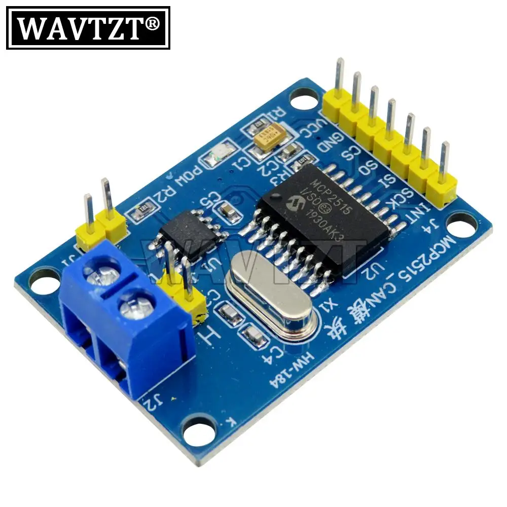 WAVTZT MCP2515 CAN Bus Module TJA1050 receiver SPI For Arduino 51 Diy Kit MCU ARM controller