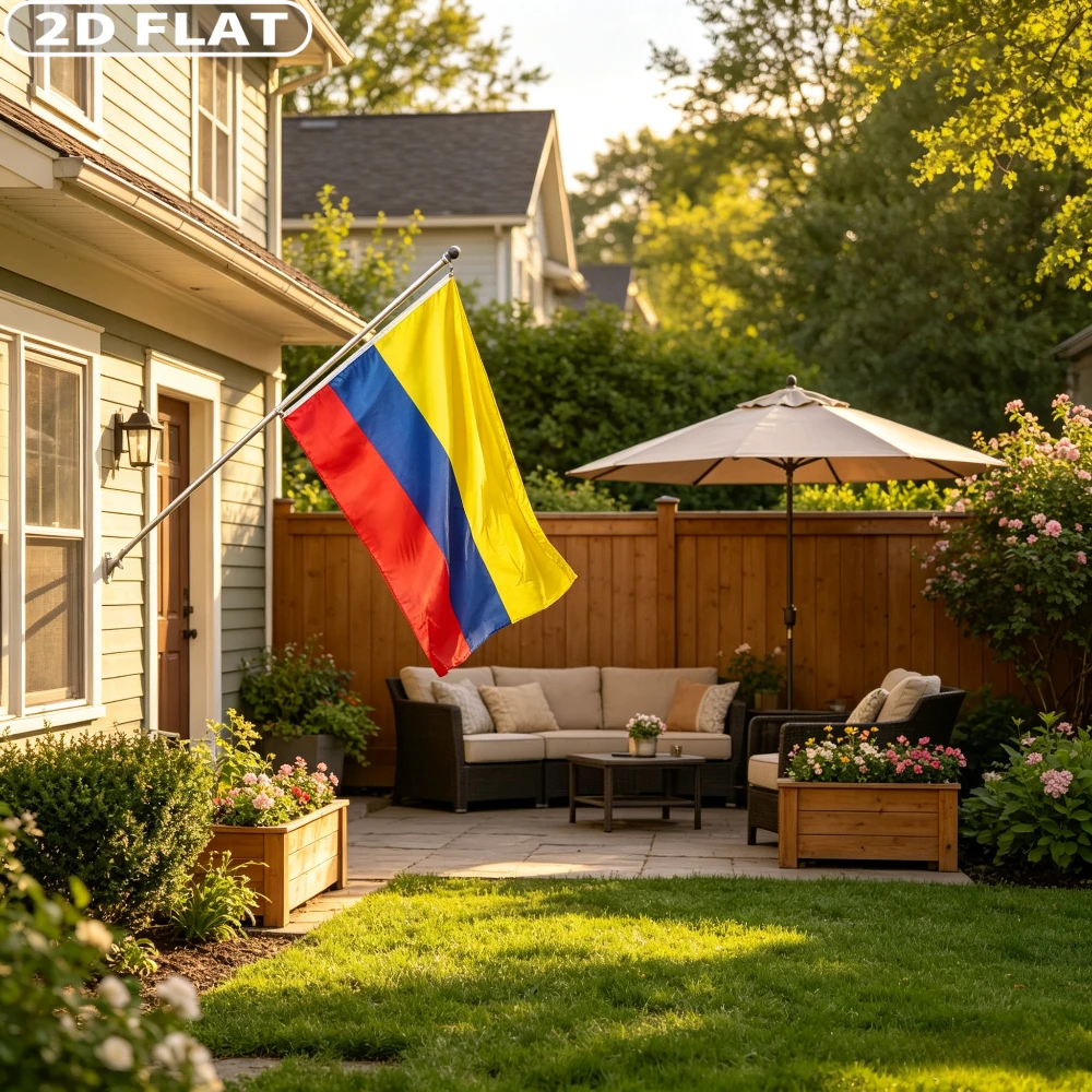 2D FLAT Printing 1pc Columbia Flag, Single-sided Design, 60x90cm/100x150cm, Polyester Material with Vivid Colors, No flagpole.