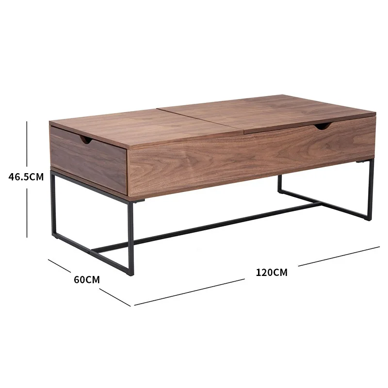 

Coffee table Reception table Living room Wooden ceiling with drawers and adjustable storage rack Coffee table