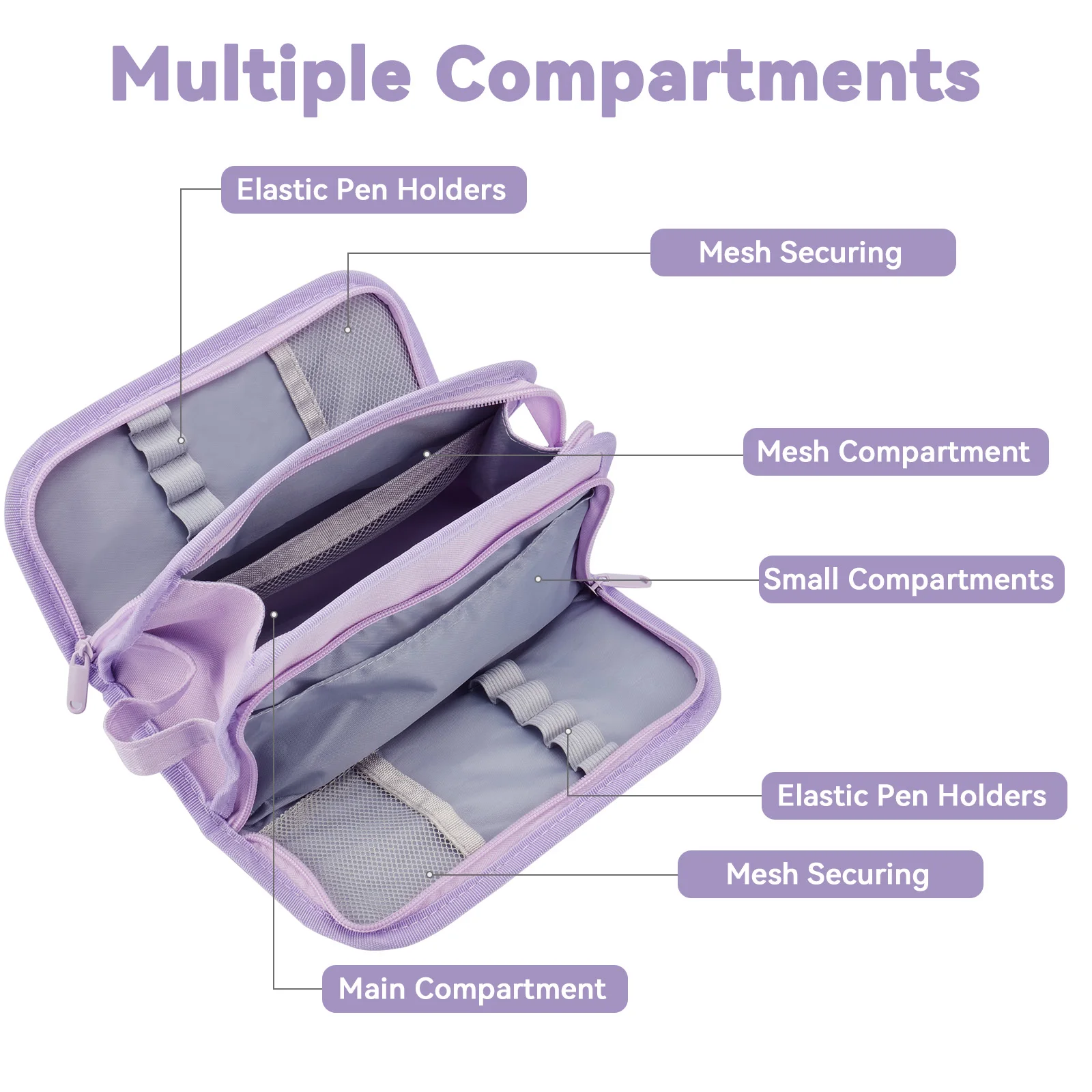 مقلمة ذات سعة كبيرة وبسيطة وحقيبة أقلام رصاص محمولة باليد وحقيبة مستحضرات التجميل المحمولة هدية للقرطاسية المدرسية للطلاب
