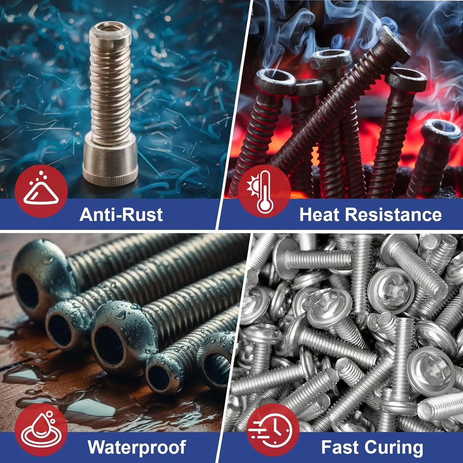 Medium Strength Anaerobic Adhesive Screw Locking Glue Vibration Proof Anti-corrosion  High Temp Resistant for Nut Thread Sealant