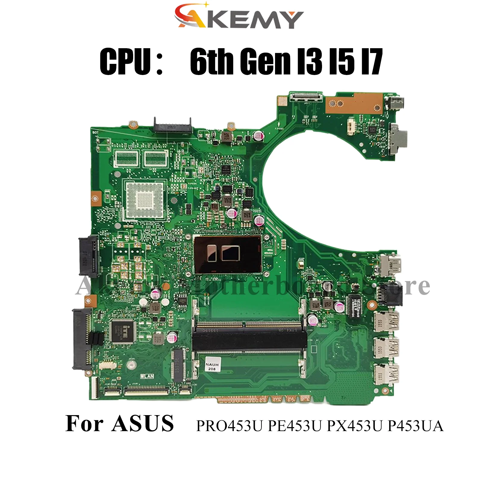 

P453UA Laptop Motherboard For ASUS ProArt PRO453U P453U PX453U PE453U P453UA P453UJ Mainboard W/ I3 I5 I7 CPU tests OK fast ship