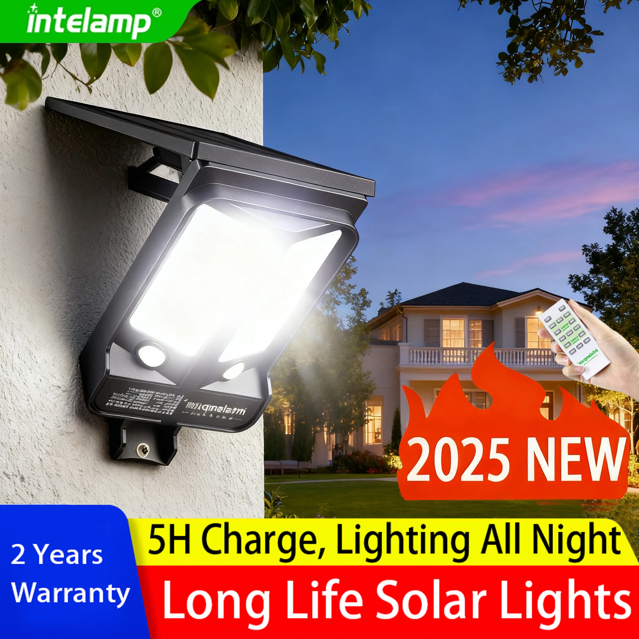 

Высокомощные светодиодные солнечные садовые фонари, уличный водонепроницаемый IP65, датчик движения, прожектор, аварийное настенное освещение для садовых зданий