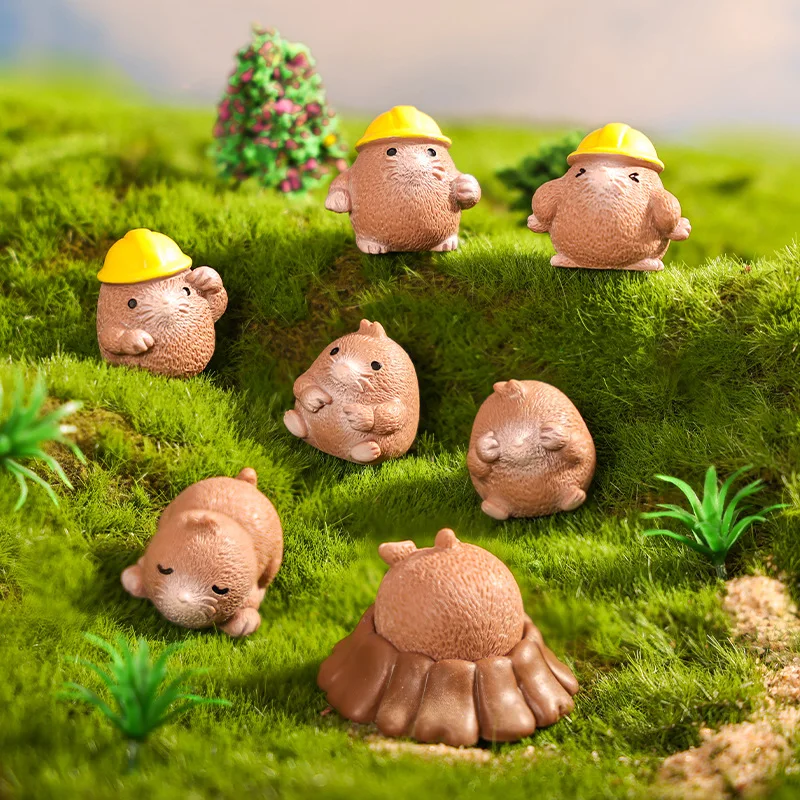 Cute Little Hamster Micro Landscape Figurine, DIY Garden Terrarium Decor, Dollhouse Office Desktop Ornament