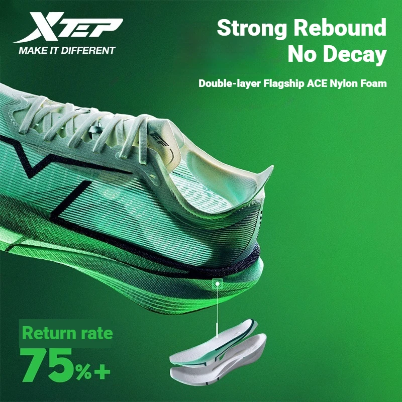 Xtep Shyft PRO For Men Combat Quick-Drying Outdoor Professional Marathon Shoes Thick Sole Cushioning Sneakers 874119110039